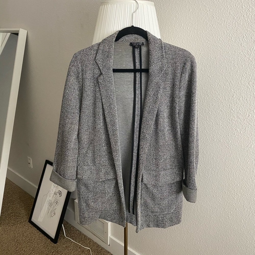 Topshop herringbone blazer